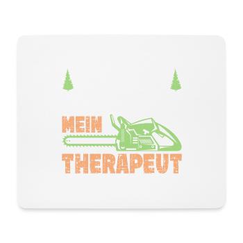 Kettensäge Holzfäller Förster Waldarbeit - Mousepad (Querformat) - Weiß - Vorne