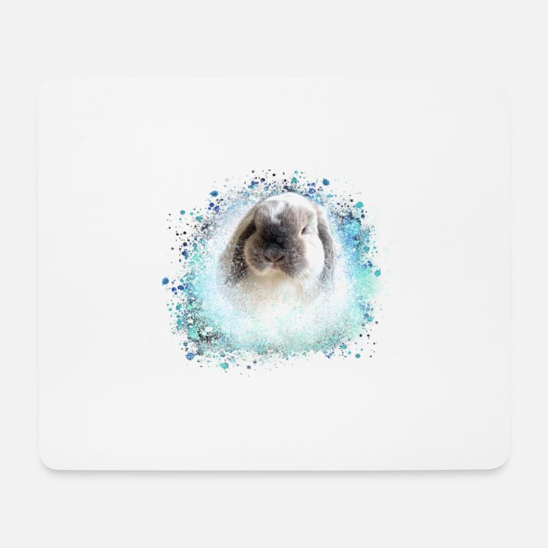 schlappohr,kaninchen, graffiti, pink,hase - Mousepad (Querformat) - Weiß