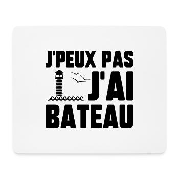 J’peux pas j’ai bateau - Tapis de souris (format paysage) - blanc - Devant