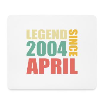 19. Geburtstag April Jahrgang 2004 Geschenkidee - Mousepad (Querformat) - Weiß - Vorne