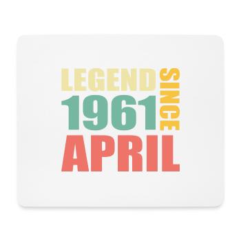 62nd birthday April Born 1961 Gift idea - Mouse Pad (horizontal) - white - Front