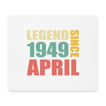 74th birthday April Born 1949 Gift idea - Mouse Pad (horizontal) - white - Front