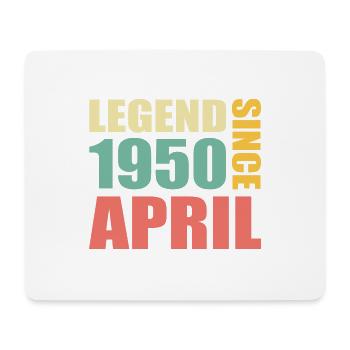 73. Geburtstag April Jahrgang 1950 Geschenkidee - Mousepad (Querformat) - Weiß - Vorne