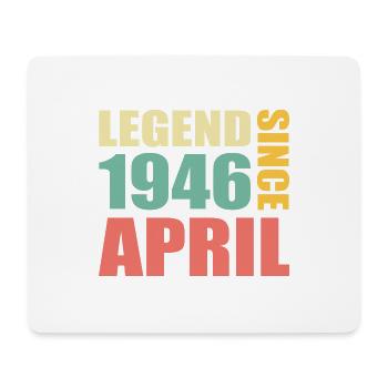 77. Geburtstag April Jahrgang 1946 Geschenkidee - Mousepad (Querformat) - Weiß - Vorne