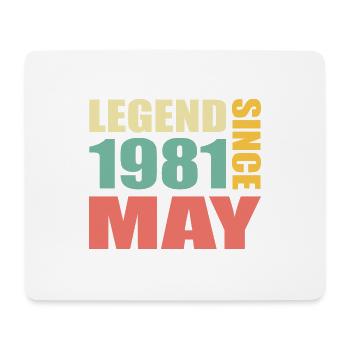 42. Geburtstag Mai Jahrgang 1981 Geschenkidee - Mousepad (Querformat) - Weiß - Vorne