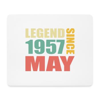 66. Geburtstag Mai Jahrgang 1957 Geschenkidee - Mousepad (Querformat) - Weiß - Vorne