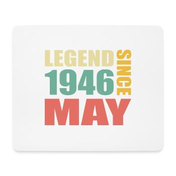 77. Geburtstag Mai Jahrgang 1946 Geschenkidee - Mousepad (Querformat) - Weiß - Vorne