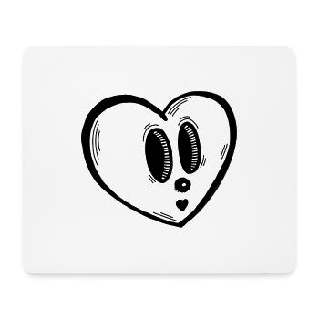 Heart - Mouse Pad (horizontal) - white - Front