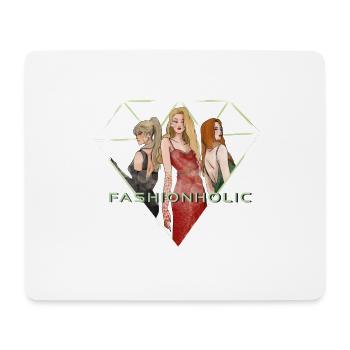 Accro de la mode - Tapis de souris (format paysage) - blanc - Devant
