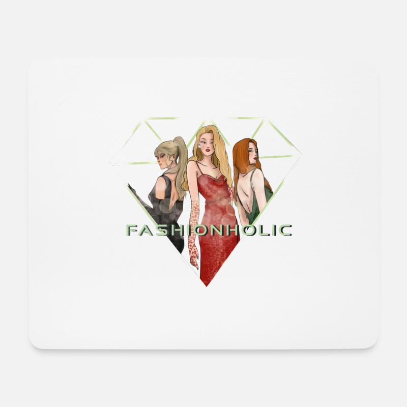 Fashionholic - Mousepad (Querformat) - Weiß