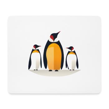 3 Penguins - Mouse Pad (horizontal) - white - Front