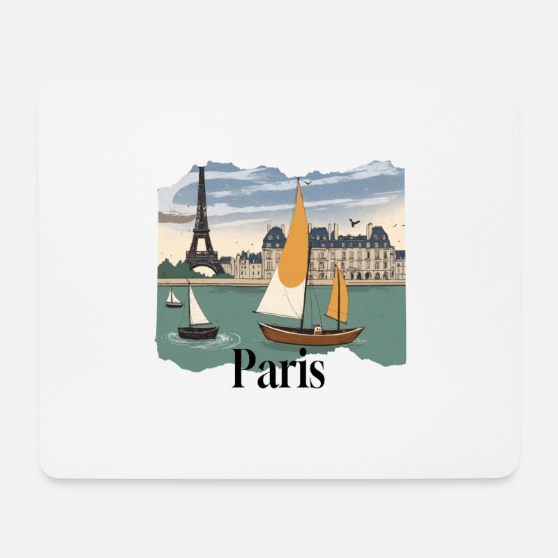 Paris - Mousepad (Querformat) - Weiß