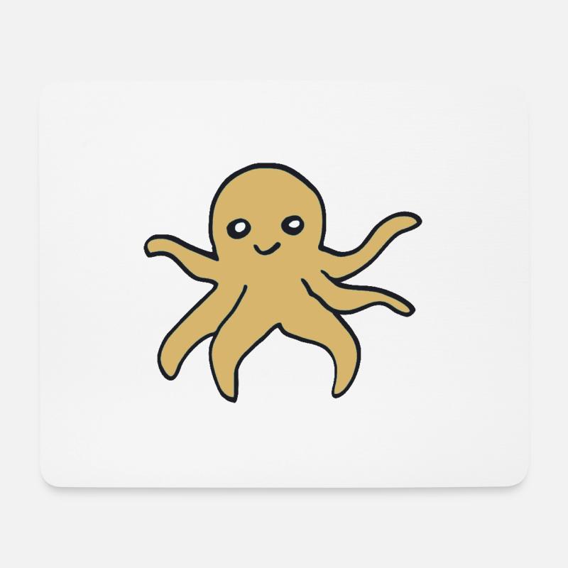 oktopus gold - Mousepad (Querformat) - Weiß