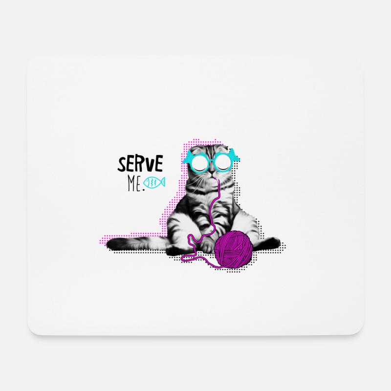 smart cat - Mouse Pad (horizontal) - white