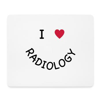I love Radiology - Mousepad (Querformat) - Weiß - Vorne