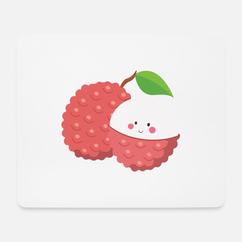 Litschi - Mousepad (Querformat) - Weiß