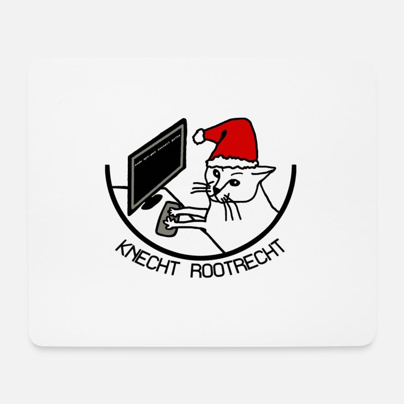 KNECHT ROOTRECHT KATZE - Mousepad (Querformat) - Weiß