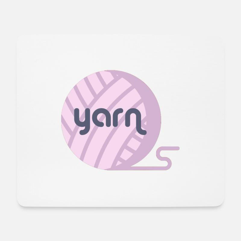 Yarn - Mouse Pad (horizontal) - white