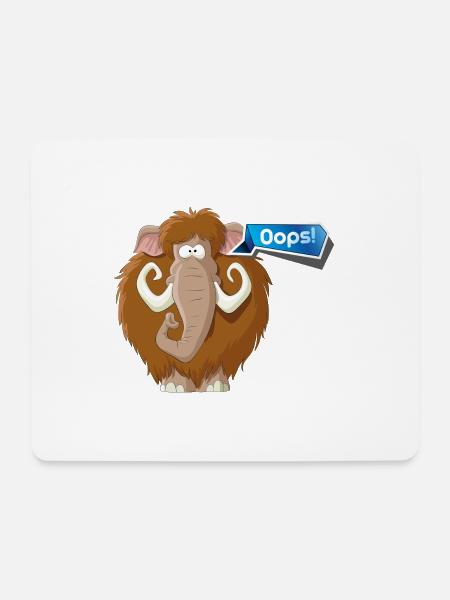 Mammoth Oops - Mousepad (Querformat) - Weiß