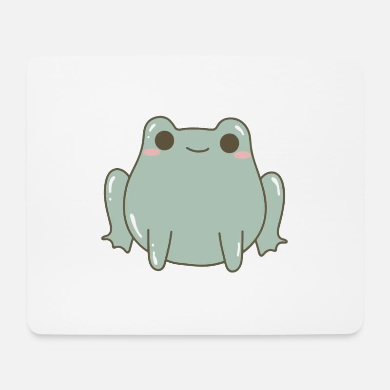 Frosch - Mousepad (Querformat) - Weiß