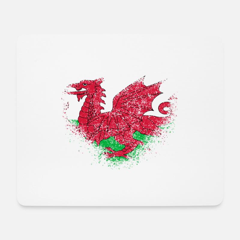 Wales - Mousepad (Querformat) - Weiß