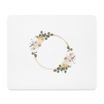 Spring Floral Circle customizable - Mouse Pad (horizontal) - white - Front