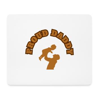 Proud Daddy Kid Daughter Brown - Mousepad (Querformat) - Weiß - Vorne
