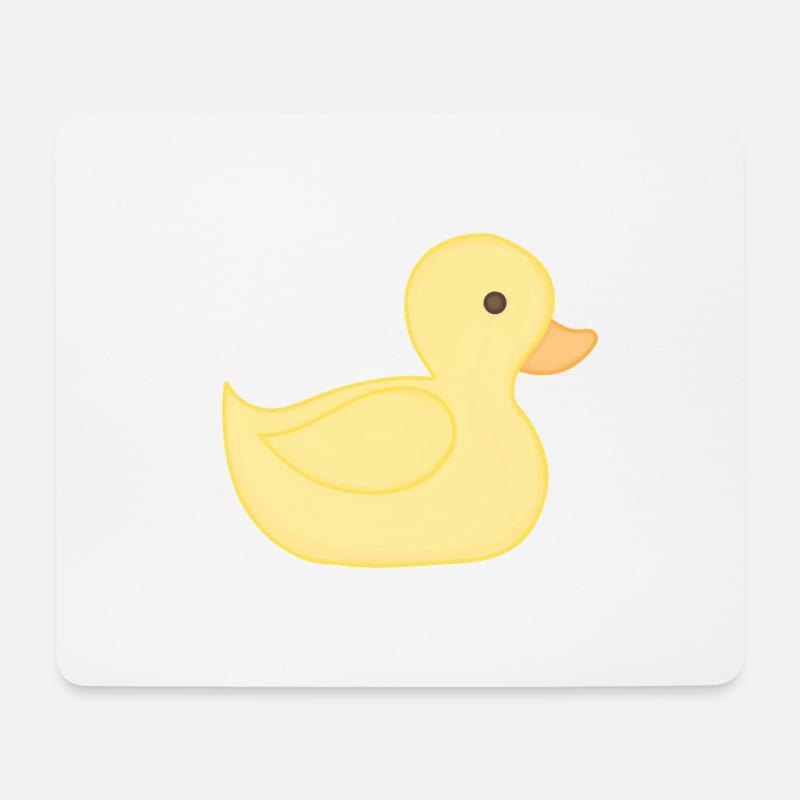 Yellow rubber duck cartoon style - Mouse Pad (horizontal) - white