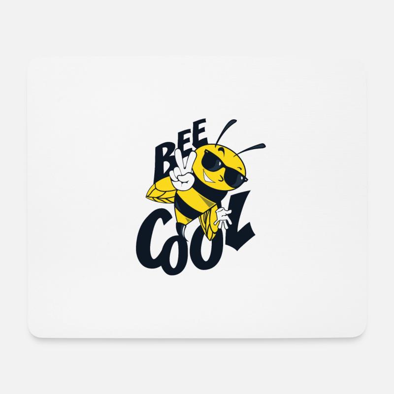 biene - Mousepad (Querformat) - Weiß