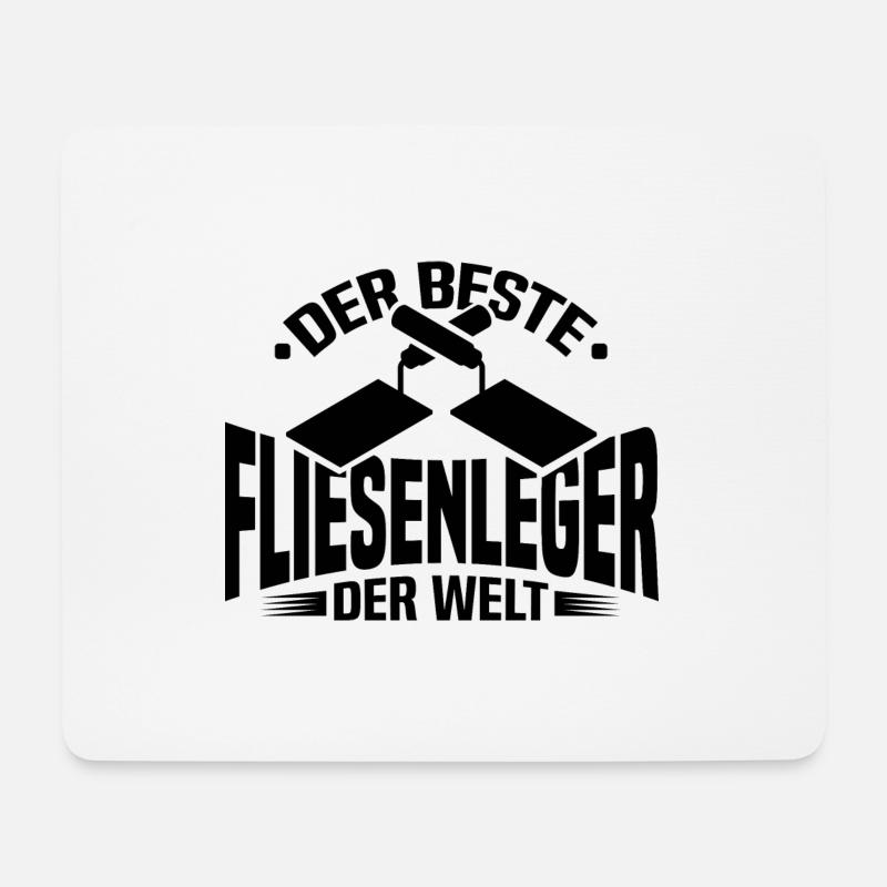 Beste Fliesenleger Fliesenlegermeister Geschenk - Mousepad (Querformat) - Weiß