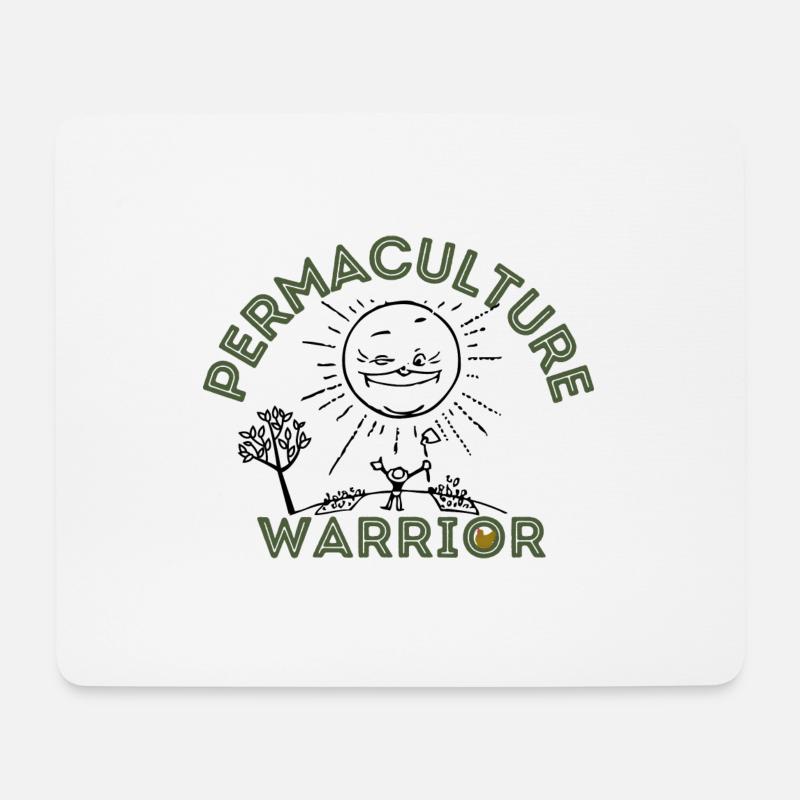 Permaculture Warrior - Mousepad (Querformat) - Weiß