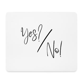 Ja, nein - Mousepad (Querformat) - Weiß - Vorne