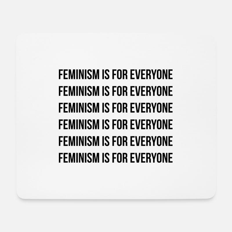 Feminism is for everyone Feminismus Schrift - Mousepad (Querformat) - Weiß