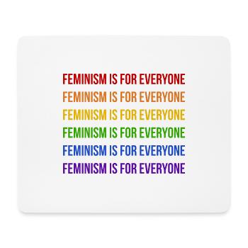 Le féminisme est pour tout le monde Arc-en-ciel - Tapis de souris (format paysage) - blanc - Devant