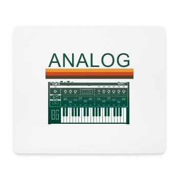 Analoger Vintage-Synthesizer - Mousepad (Querformat) - Weiß - Vorne