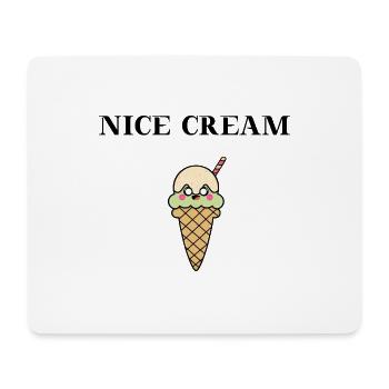 NICE CREAM Geschenkidee lustig süß Eis Eiscreme - Mousepad (Querformat) - Weiß - Vorne