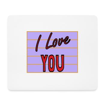 JUST MARRIED. EVJF. SAINT VALENTIN. COUPLE. LOVE - Tapis de souris (format paysage) - blanc - Devant