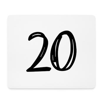 20. 20 JAHRE. 20-JÄHRIGES JUBILÄUM. GEBURTSTAG 20 JAHRE. - Mousepad (Querformat) - Weiß - Vorne