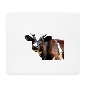 Vache - Tapis de souris (format paysage) - blanc - Devant