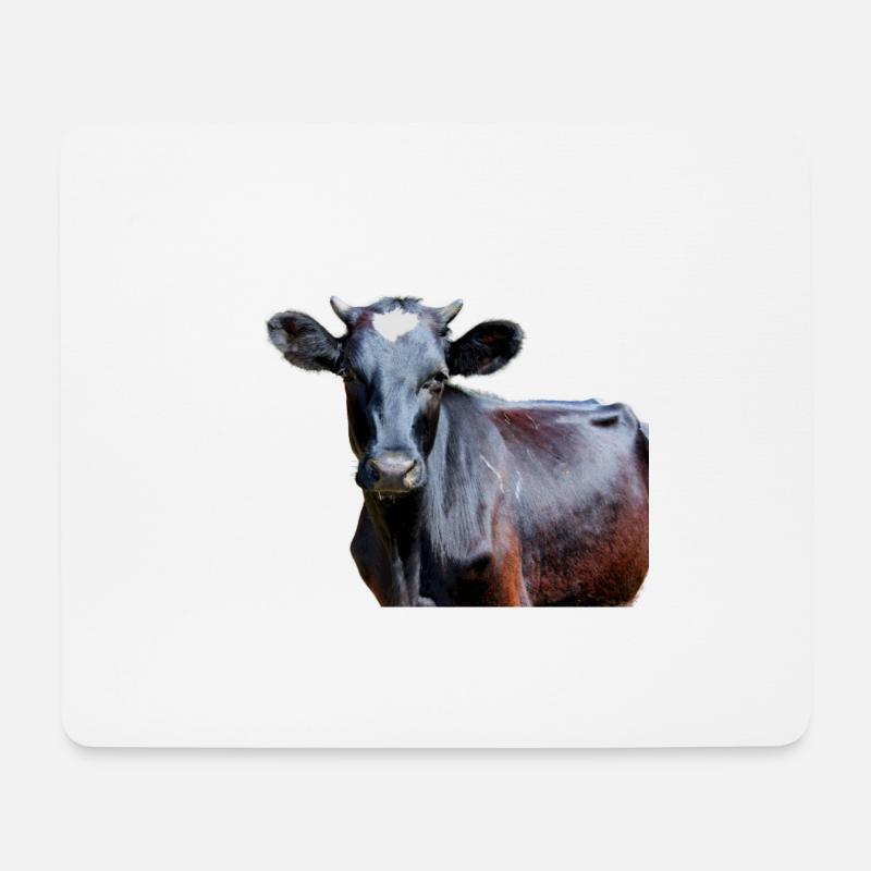 Vache - Mousepad (Querformat) - Weiß