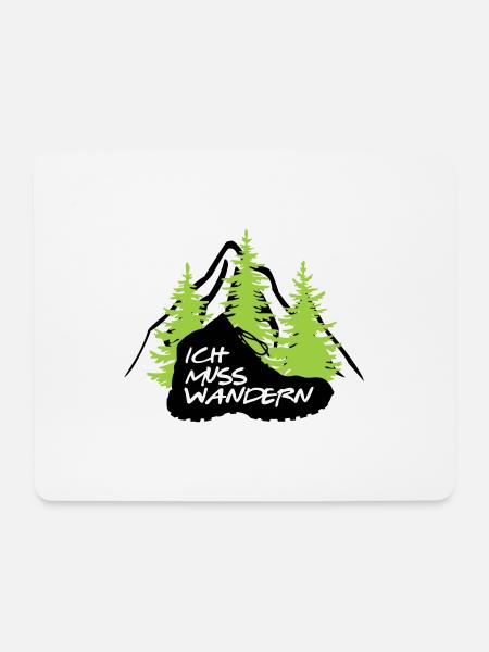 ICH MUSS WANDERN - Mousepad (Querformat) - Weiß