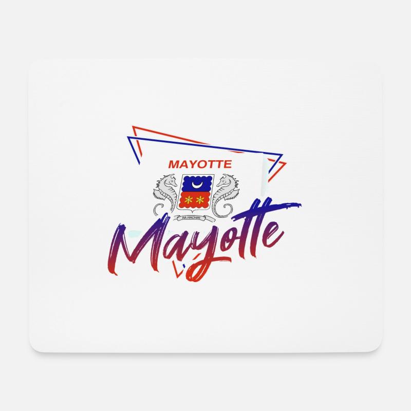Mayotte - Tapis de souris (format paysage) - blanc