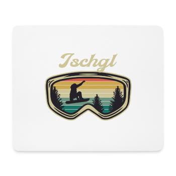 Ischgl Ski Sknowboard - Mousepad (Querformat) - Weiß - Vorne