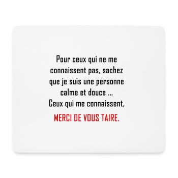 Pour ceux qui ne me connaissent pas - Tapis de souris (format paysage) - blanc - Devant