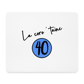 40 ANS. 40e ANNIVERSAIRE. ANNIVERSAIRE 40 ANS - Tapis de souris (format paysage) - blanc - Devant
