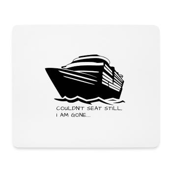CROISIÈRE Je suis parti - Tapis de souris (format paysage) - blanc - Devant