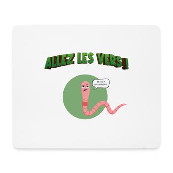 Allez les vers ! - Tapis de souris (format paysage) - blanc - Devant