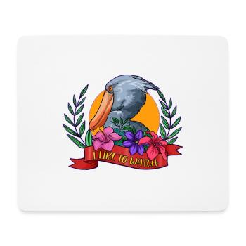 Shoebill Bird Ornithologist Forest I Gift - Mouse Pad (horizontal) - white - Front