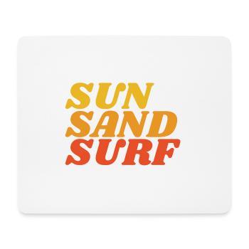 SUN SURF SAND - Mousepad (Querformat) - Weiß - Vorne