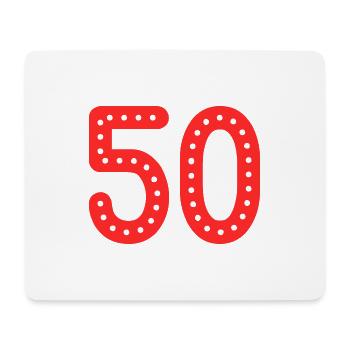 50. 50 JAHRE. 50-JÄHRIGES JUBILÄUM. 50-JÄHRIGES JUBILÄUM. - Mousepad (Querformat) - Weiß - Vorne